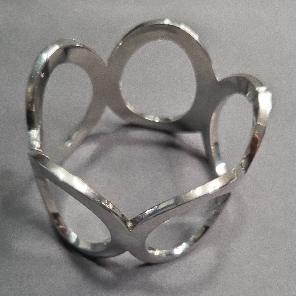 Chic Open Heart Silver Ring